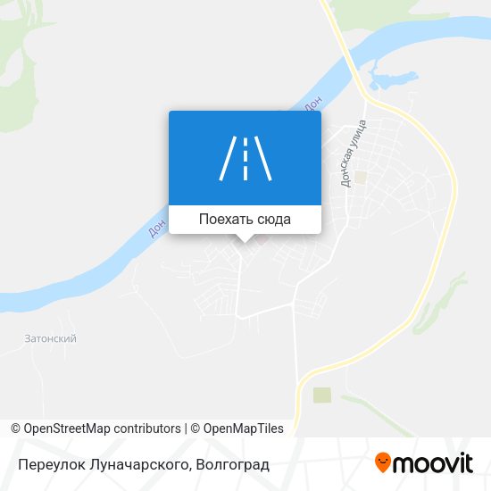 Карта Переулок Луначарского