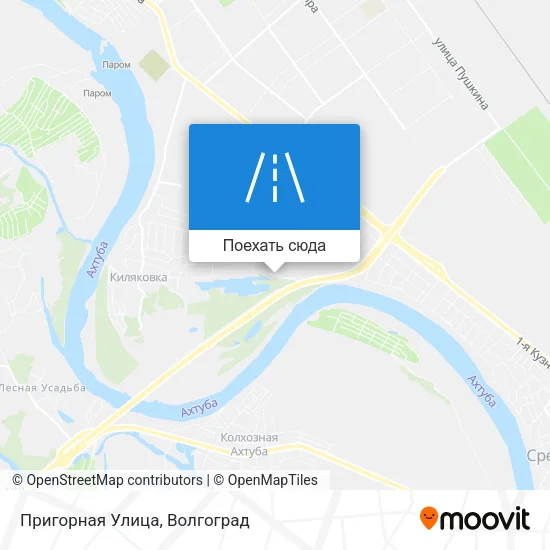 Карта Пригорная Улица