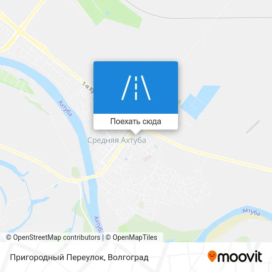 Карта Пригородный Переулок