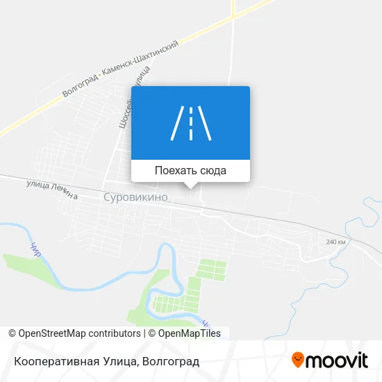 Карта Кооперативная Улица