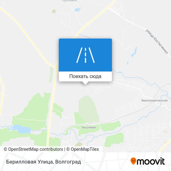 Карта Берилловая Улица