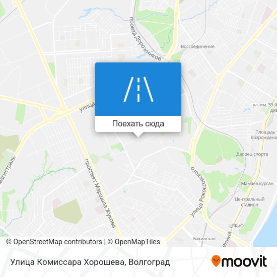 Карта Улица Комиссара Хорошева