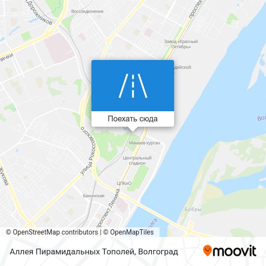 Карта Аллея Пирамидальных Тополей