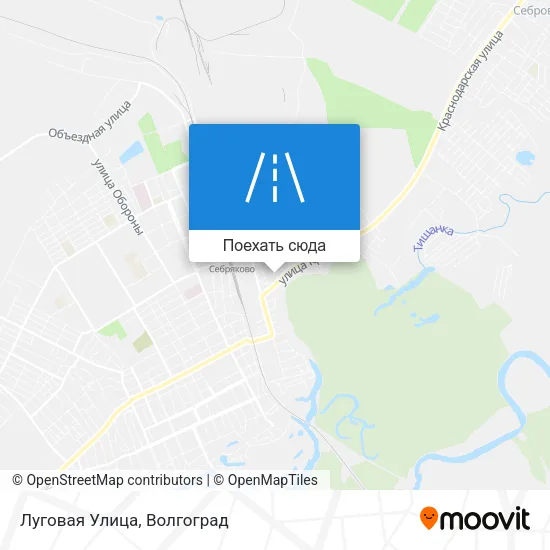 Карта Луговая Улица