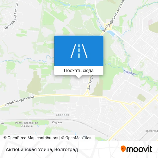 Карта Актюбинская Улица
