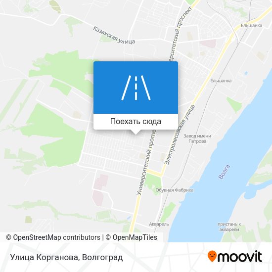 Карта Улица Корганова