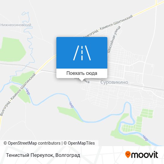 Карта Тенистый Переулок