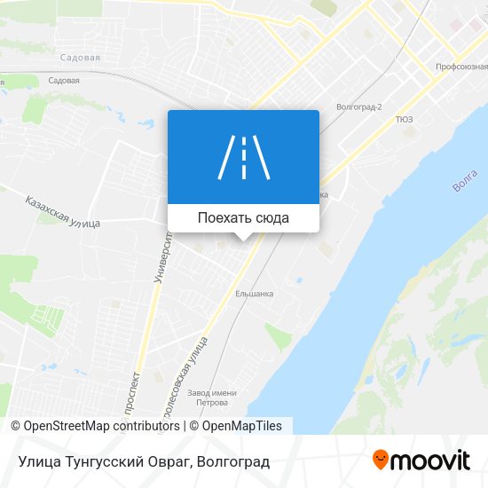 Карта Улица Тунгусский Овраг