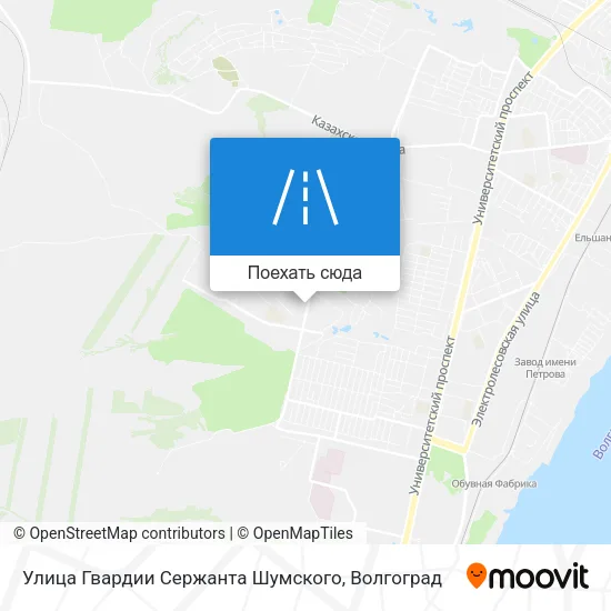 Карта Улица Гвардии Сержанта Шумского