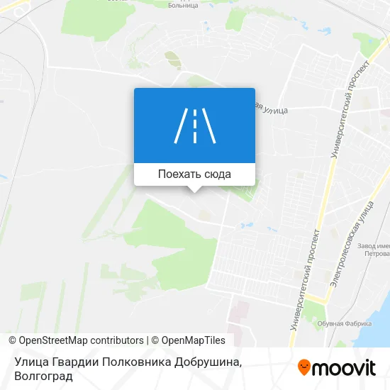 Карта Улица Гвардии Полковника Добрушина