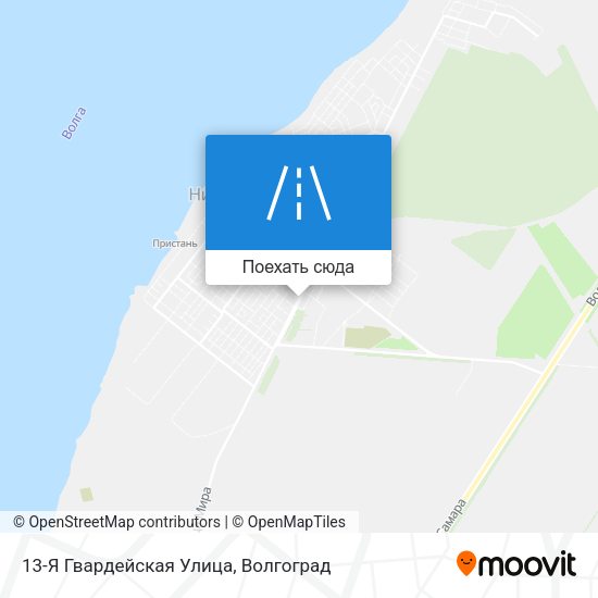 Карта 13-Я Гвардейская Улица