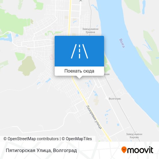 Карта Пятигорская Улица