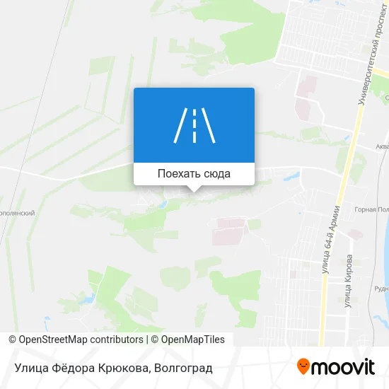 Карта Улица Фёдора Крюкова