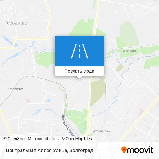 Карта Центральная Аллея Улица