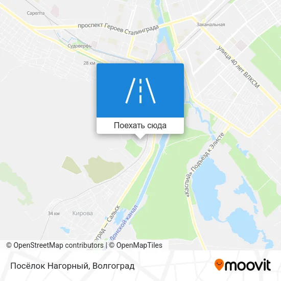 Карта Посёлок Нагорный