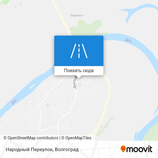 Карта Народный Переулок