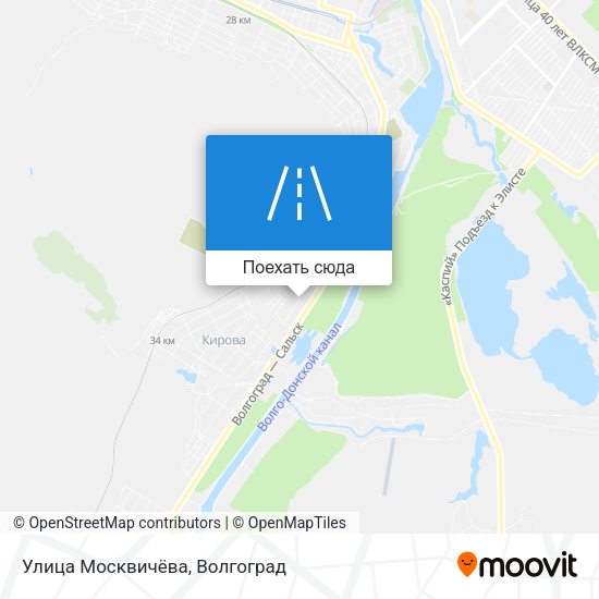 Карта Улица Москвичёва