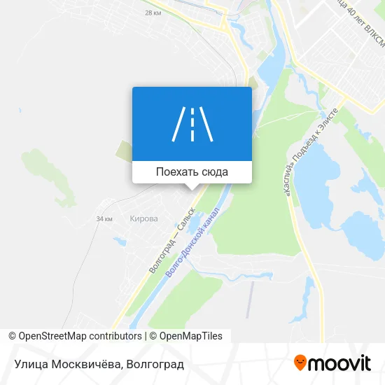 Карта Улица Москвичёва
