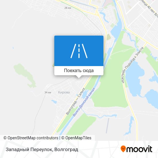 Карта Западный Переулок