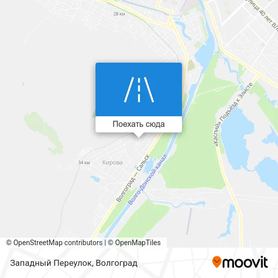 Карта Западный Переулок