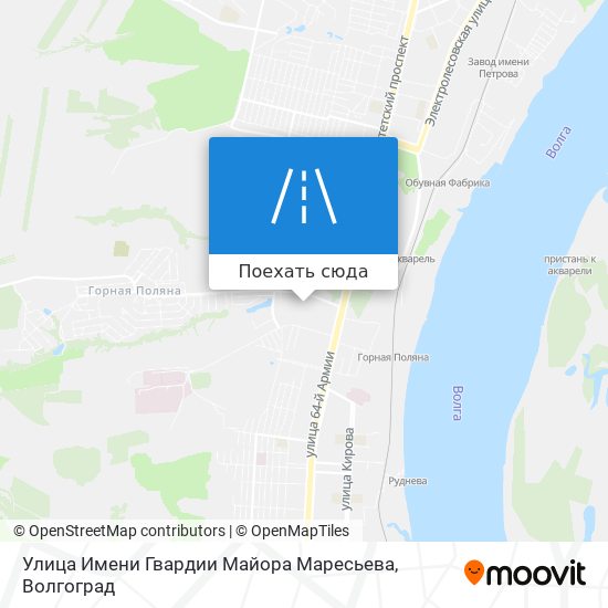 Карта Улица Имени Гвардии Майора Маресьева