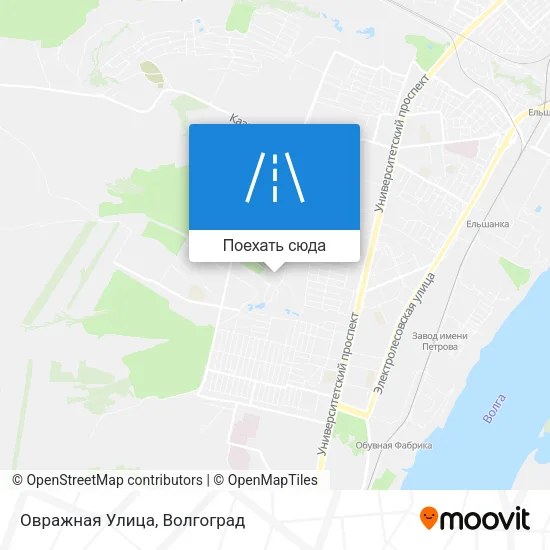 Карта Овражная Улица