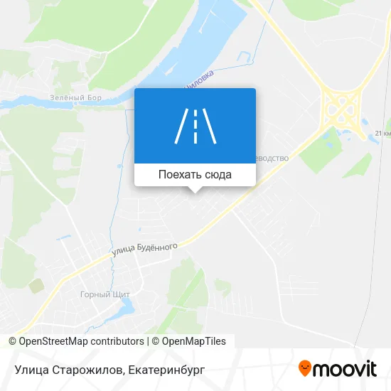 Карта Улица Старожилов