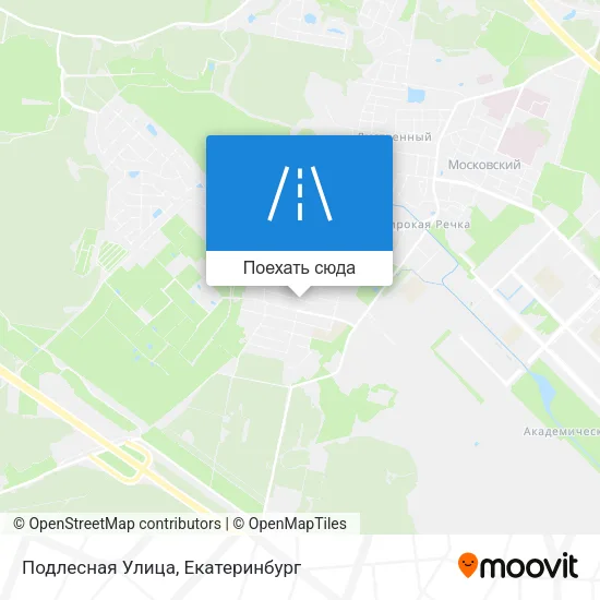 Карта Подлесная Улица