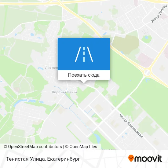 Карта Тенистая Улица