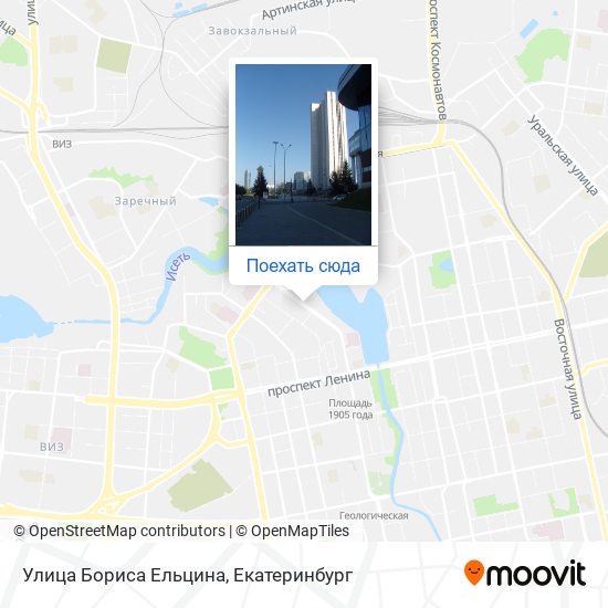 Карта Улица Бориса Ельцина