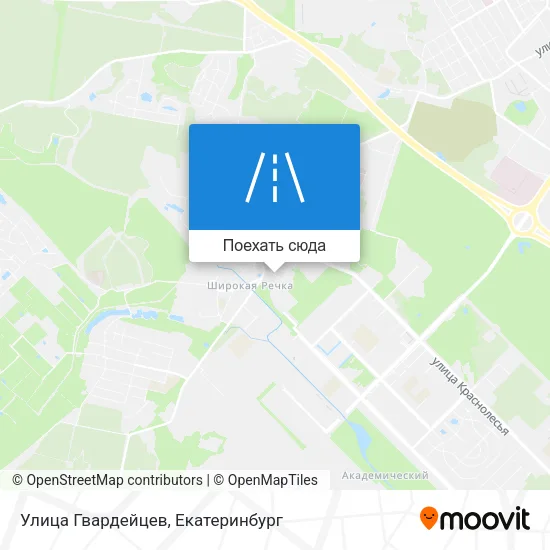 Карта Улица Гвардейцев