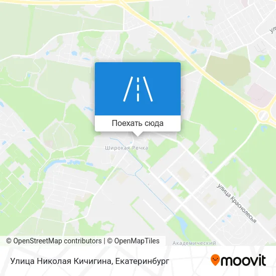 Карта Улица Николая Кичигина