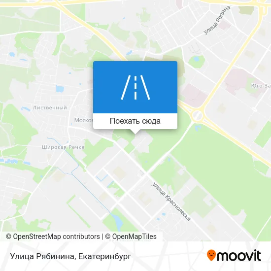 Карта Улица Рябинина