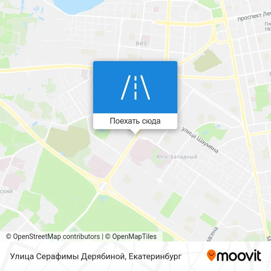 Карта Улица Серафимы Дерябиной