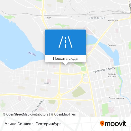 Карта Улица Синяева