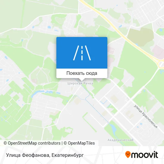 Карта Улица Феофанова