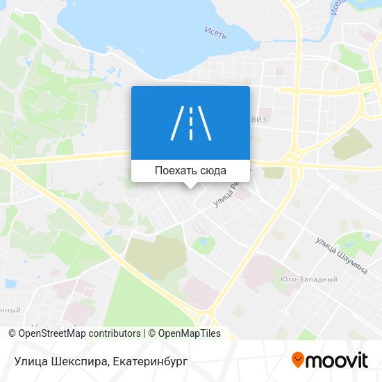 Карта Улица Шекспира