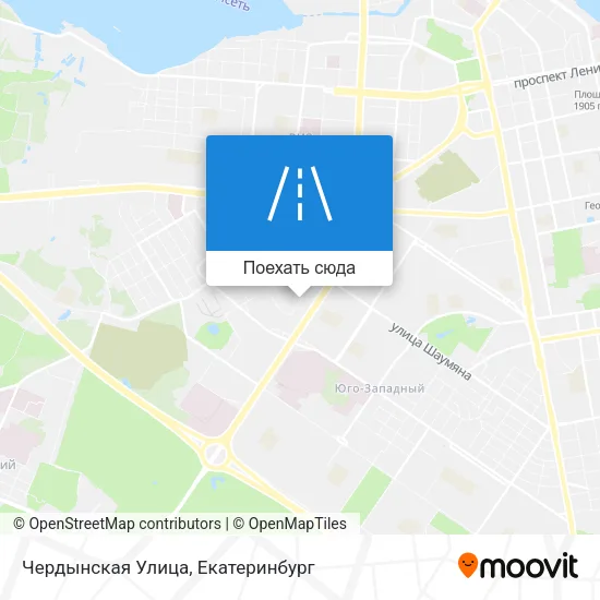 Карта Чердынская Улица