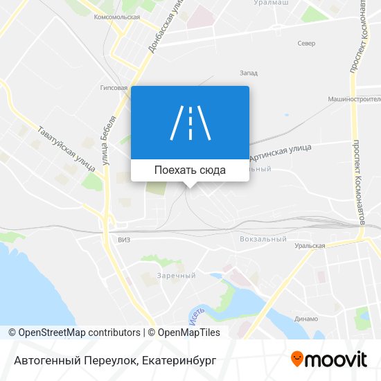 Карта Автогенный Переулок