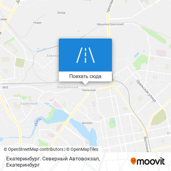 Карта Екатеринбург. Северный Автовокзал