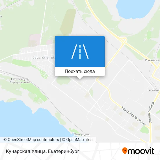 Карта Кунарская Улица