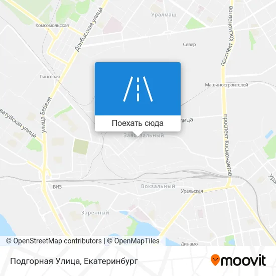 Карта Подгорная Улица
