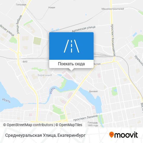 Карта Среднеуральская Улица