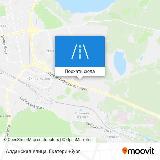 Карта Алданская Улица