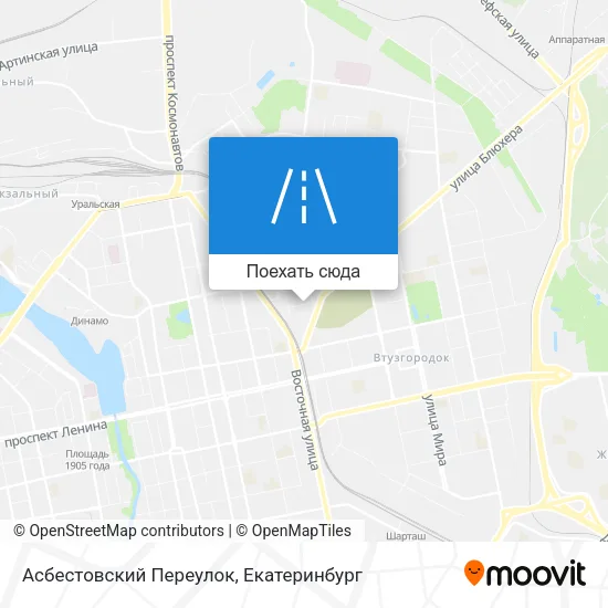 Карта Асбестовский Переулок