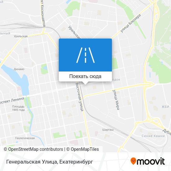 Карта Генеральская Улица