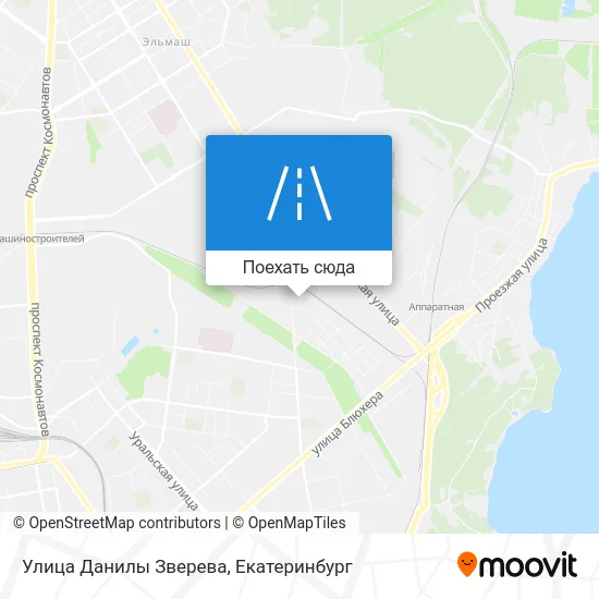 Карта Улица Данилы Зверева