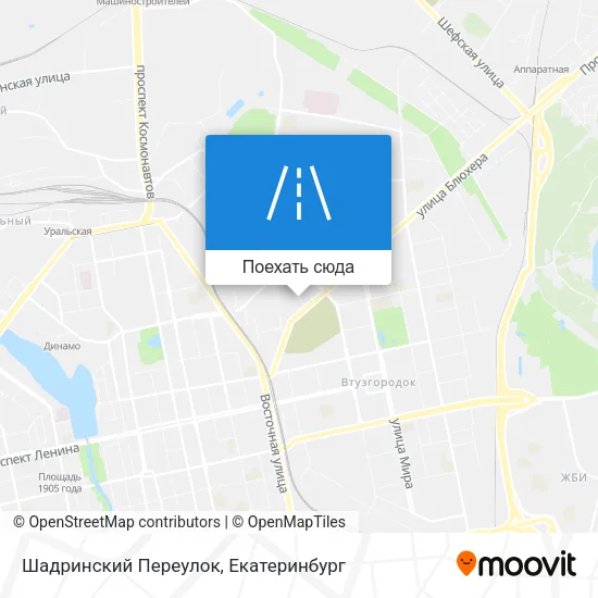 Карта Шадринский Переулок