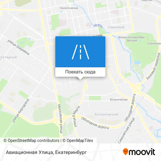 Карта Авиационная Улица