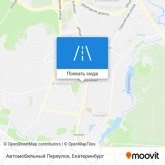 Карта Автомобильный Переулок